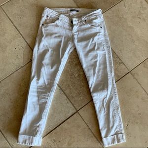 White Hudson cropped jeans